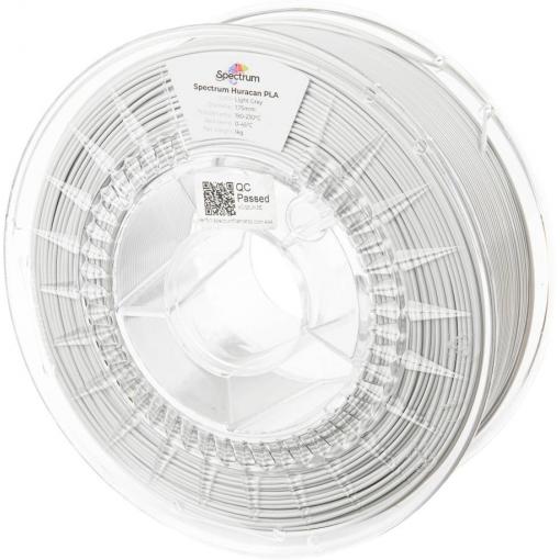 Spectrum Filaments 80924 Huracan PLA LIGHT GREY vlákno pro 3D tiskárny PLA plast Filament pro vysokorychlostní 3D tisk, Zvýšená extruzní rychlost 1.75 mm 1000