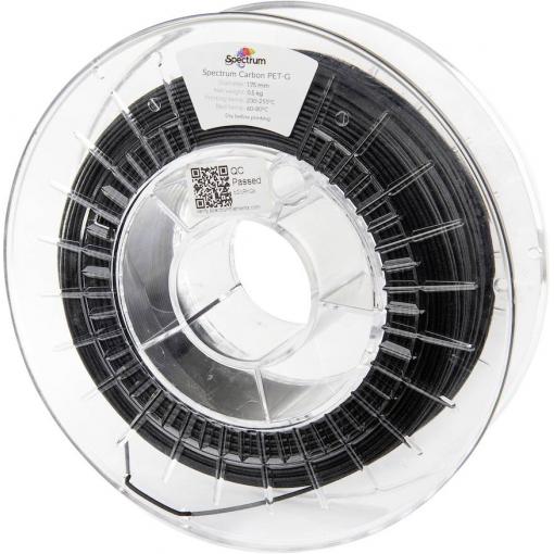 Spectrum Filaments 80467 PET-G Carbon vlákno pro 3D tiskárny PETG Compound Vyztuženo uhlíkovými vlákny, Matná 1.75 mm 500 g černá, karbonová InnoPET 1 ks