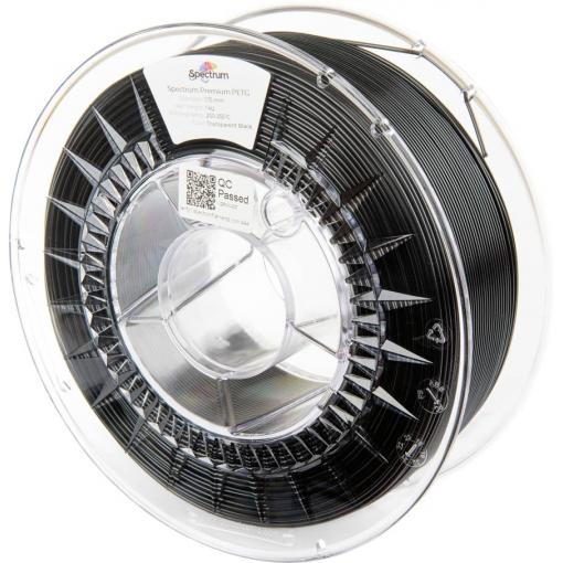 Spectrum Filaments 80473 PET-G Premium vlákno pro 3D tiskárny PETG plast chemicky odolné, Nárazuvzdorný 1.75 mm 1000 g transparentní, černá 1 ks