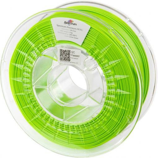 Spectrum Filaments 80131 PET-G Premium vlákno pro 3D tiskárny PETG plast chemicky odolné, Nárazuvzdorný 1.75 mm 1000 g Limetková zelená, limetkově zelená ,