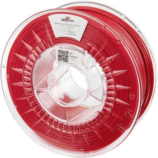 Spectrum Filaments 80059 PET-G Premium vlákno pro 3D tiskárny PETG plast chemicky odolné, Nárazuvzdorný 1.75 mm 1000 g Krvavě rudá, Krvavě červená, červená