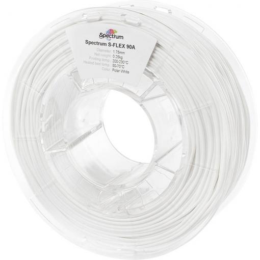 Spectrum Filaments 80261 S-Flex 90A vlákno pro 3D tiskárny TPU flexibilní 1.75 mm 250 g Polární bílá, polární bílá, bílá 1 ks