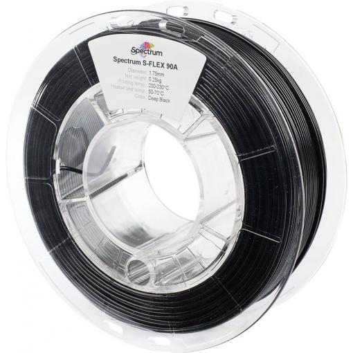 Spectrum Filaments 80262 S-Flex 90A vlákno pro 3D tiskárny TPU flexibilní 1.75 mm 250 g Deep Black , černá 1 ks