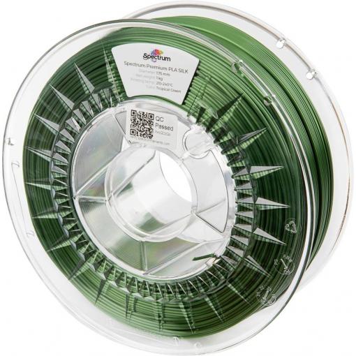Spectrum Filaments 80266 PLA SILK vlákno pro 3D tiskárny PLA hedvábí Hedvábně lesklé 1.75 mm 1000 g Tropická zelená, zelená 1 ks
