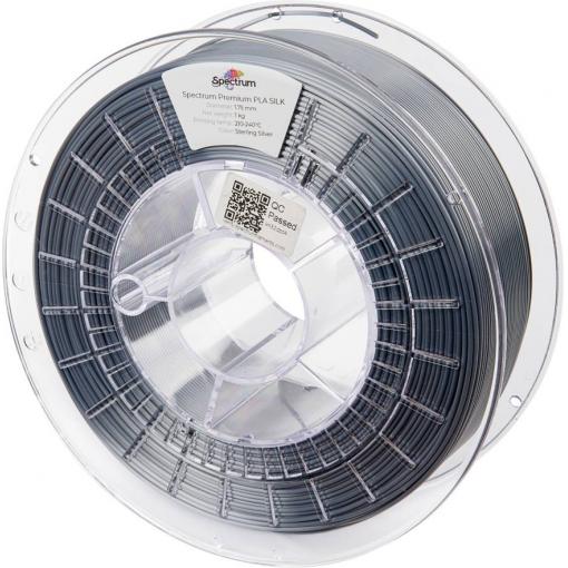 Spectrum Filaments 80444 PLA SILK vlákno pro 3D tiskárny PLA hedvábí Hedvábně lesklé 1.75 mm 1000 g Sterling Silver , stříbrná 1 ks