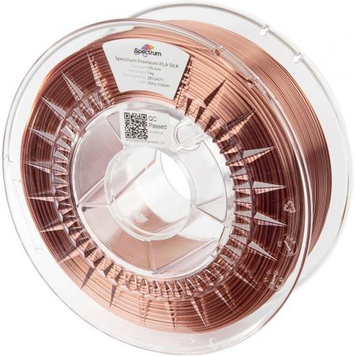 Spectrum Filaments 80441 PLA SILK vlákno pro 3D tiskárny PLA hedvábí Hedvábně lesklé 1.75 mm 1 kg Ostrá měděná, měděná 1 ks