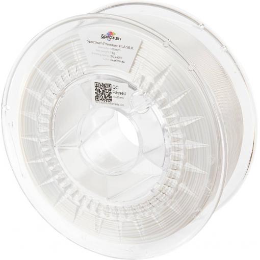 Spectrum Filaments 80448 PLA SILK vlákno pro 3D tiskárny PLA hedvábí Hedvábně lesklé 1.75 mm 1000 g perlově bílá, bílá, perlově bílá 1 ks