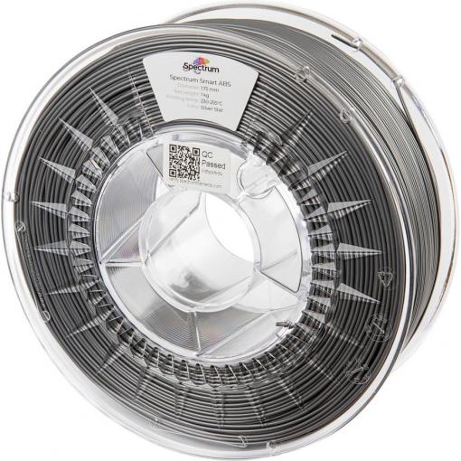 Spectrum Filaments 80095 smart ABS vlákno pro 3D tiskárny ABS plast Nárazuvzdorný 1.75 mm 1000 g Stříbrná hvězda, stříbrná 1 ks