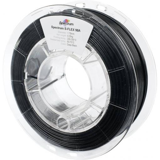 Spectrum Filaments 80523 S-Flex 98A vlákno pro 3D tiskárny TPU flexibilní 1.75 mm 250 g Deep Black , černá 1 ks