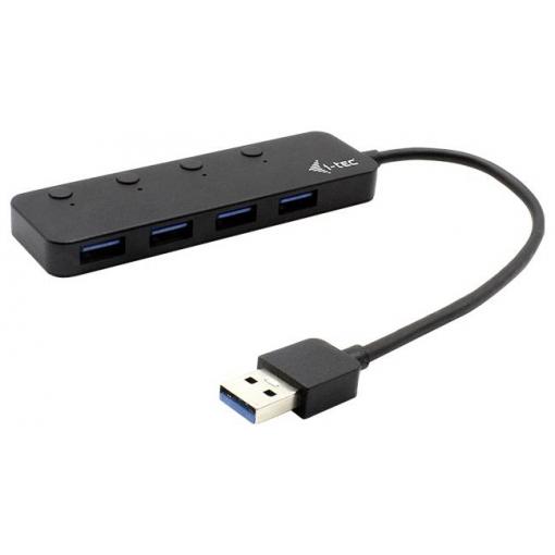 i-tec U3CHARGEHUB4 USB Hub 4 porty USB-A USB 3.0 5 GBit/s černá I-TEC USB 3.0 Metal HUB 4 Port