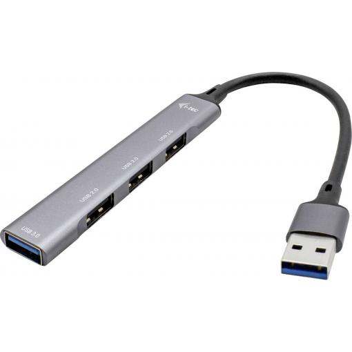 i-tec U3HUBMETALMINI4 USB Hub 4 porty USB-A USB 3.0 5 GBit/s vícebarevná I-TEC USB 3.0 Metal HUB 4 Port passive