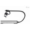 i-tec CAHUBMETALMINI4 USB Hub 3 + 1 port USB-A USB 3.2 Gen1 5 GBit/s stříbrná I-TEC USB-A/USB-C Metal HUB