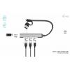 i-tec CAHUBMETALMINI4 USB Hub 3 + 1 port USB-A USB 3.2 Gen1 5 GBit/s stříbrná I-TEC USB-A/USB-C Metal HUB