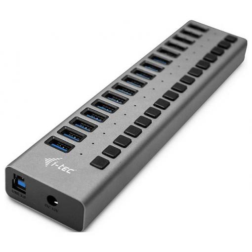 i-tec U3CHARGEHUB16 USB Hub 16 portů USB-A USB 3.0 5 GBit/s šedá Charging Hub