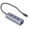 i-tec C31HUBMETAL403 USB Hub 4 porty USB-A USB 3.2 Gen1 5 GBit/s šedá I-TEC USB C Metal HUB 4 Port passive