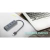 i-tec U3HUBMETAL403 USB Hub 4 porty USB-A USB 3.0 5 GBit/s šedá I-TEC USB 3.0 Metal HUB 4 port Passive