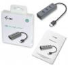 i-tec U3HUBMETAL403 USB Hub 4 porty USB-A USB 3.0 5 GBit/s šedá I-TEC USB 3.0 Metal HUB 4 port Passive