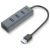 i-tec U3HUBMETAL403 USB Hub 4 porty USB-A USB 3.0 5 GBit/s šedá I-TEC USB 3.0 Metal HUB 4 port Passive