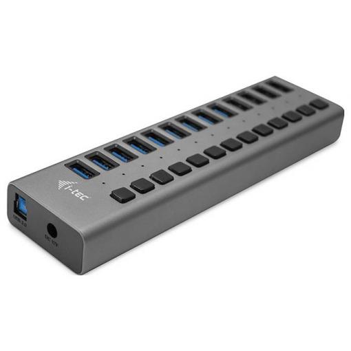 i-tec U3CHARGEHUB13 USB Hub 13 portů USB-A USB 3.0 5 GBit/s šedá I-TEC USB 3.0 Charging HUB 13 Port