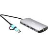 i-tec USB-C® dokovací stanice USB 3.0 USB-C/Thunderbolt 3x Display Travel Nano Dock with Power Delivery 100 W integrovaná čtečka karet, napájení USB-C®
