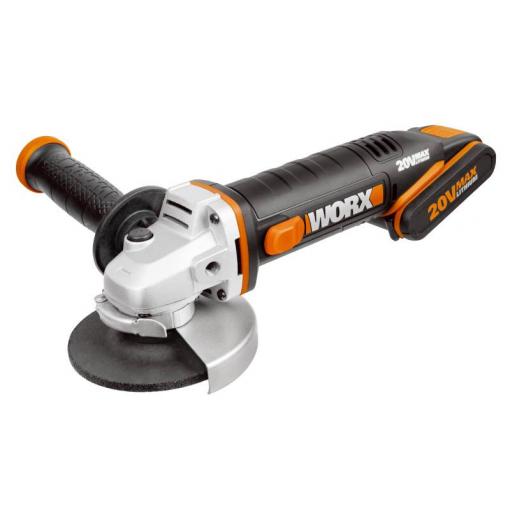 WX800 - Aku úhlová bruska 20V 115mm 2x2Ah - Powershare