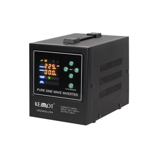Zdroj záložní KEMOT PROsinus-500-LFP4 12V 230V 500VA 300W Black