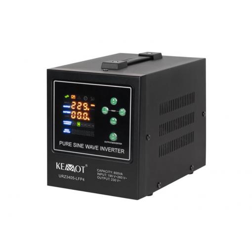 Zdroj záložní KEMOT PROsinus-800-LFP4 12V 230V 800VA 500W Black