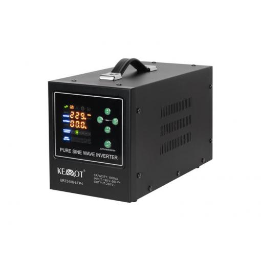 Zdroj záložní KEMOT PROsinus-1000-LFP4 12V 230V 1000VA 700W Black
