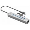 i-tec C31HUBMETAL703 USB Hub 7 portů USB-A USB 3.2 Gen1 5 GBit/s s konektorem USB C šedá I-TEC USB-C Charging Metal HUB 7 Port