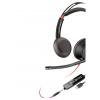 HP Poly Headset Blackwire C5220 Stereo USB- Headset otevřená (On Ear) stereo černá Potlačení hluku Počítače