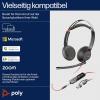 HP Poly Headset Blackwire C5220 Stereo USB- Headset otevřená (On Ear) stereo černá Potlačení hluku Počítače