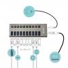 i-tec U3CHARGEHUB10 USB Hub 10 portů USB-A USB 3.0 5 GBit/s šedá I-TEC USB 3.0 Charging HUB 10 Port
