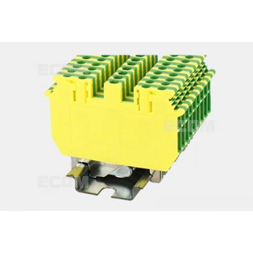 Svorka na DIN lištu PCDK2.5-PE-01P-1Y-00Z(H), 2,5 mm²