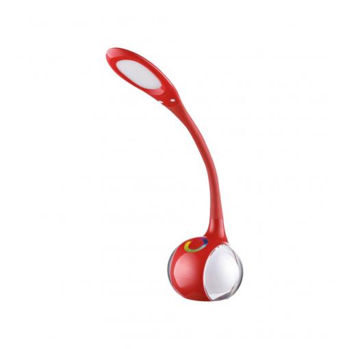 NILSEN LED stolní lampa MAGIC dotyková, stmívatelná, 7W, barev.podsvícení, červená  US009
