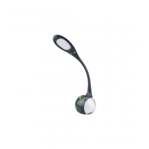 NILSEN LED stolní lampa MAGIC dotyková, stmívatelná, 7W, barev.podsvícení, šedá  US012E