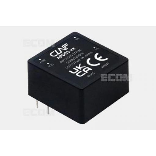 AC/DC měnič CLF APD03-05, 5 V / 0,6 A, izolovaný