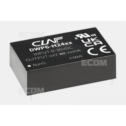 DC/DC měnič DWP6-H2424, 24 V / 250 mA, izolovaný, DIP-24