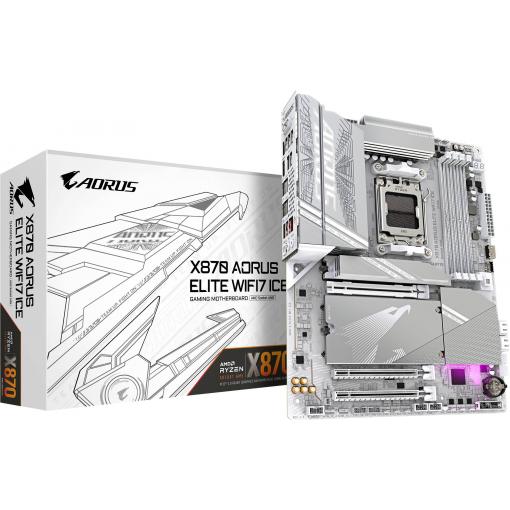 Gigabyte X870 A ELITE WF7 ICE AM5 ATX MB Základní deska Socket (PC) AMD AM5 Tvarový faktor ATX Čipová sada základní desky AMD® X870