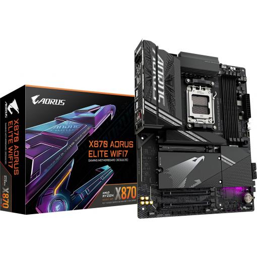 Gigabyte X870 A ELITE WIFI7 AM5 ATX MB Základní deska Socket (PC) AMD AM5 Tvarový faktor ATX Čipová sada základní desky AMD® X870
