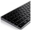 Satechi Slim X3 Bluetooth® klávesnice švýcarská, QWERTZ antracitová tlačítka multimédií, s číselnou klávesnicí, s podsvícením