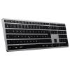 Satechi Slim X3 Bluetooth® klávesnice švýcarská, QWERTZ antracitová tlačítka multimédií, s číselnou klávesnicí, s podsvícením