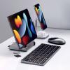 Satechi Slim X1 Mini Bluetooth® klávesnice německá, QWERTZ antracitová tlačítka multimédií, s podsvícením