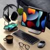 Satechi Slim X1 Mini Bluetooth® klávesnice německá, QWERTZ antracitová tlačítka multimédií, s podsvícením