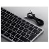 Satechi Slim X1 Mini Bluetooth® klávesnice německá, QWERTZ antracitová tlačítka multimédií, s podsvícením