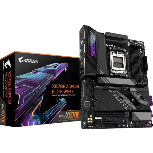 Gigabyte X870E A ELITE WIFI7 AM5 ATX MB Základní deska Socket (PC) AMD AM5 Tvarový faktor ATX Čipová sada základní desky AMD® X870
