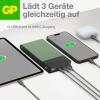 GP GPACCM10C000 powerbanka Li-Pol, 10000 mAh, USB-A, USB-C®, mechově zelená