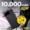Aqiila Powerbird B10B powerbanka Li-Pol, 10000 mAh, USB-A, USB-C®, černá