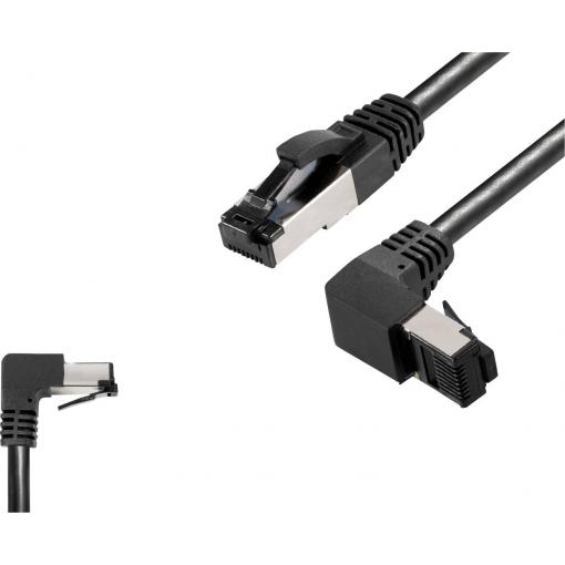 BKL Electronic 144021 RJ45 síťové kabely, propojovací kabely CAT 8.1 S/FTP 5 m černá bez halogenů 1 ks
