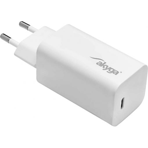 Akyga AK-CH-23 USB nabíječka, 1x USB-C®, 65 W, Quick Charge 3.0, Power Delivery 3.0, bílá