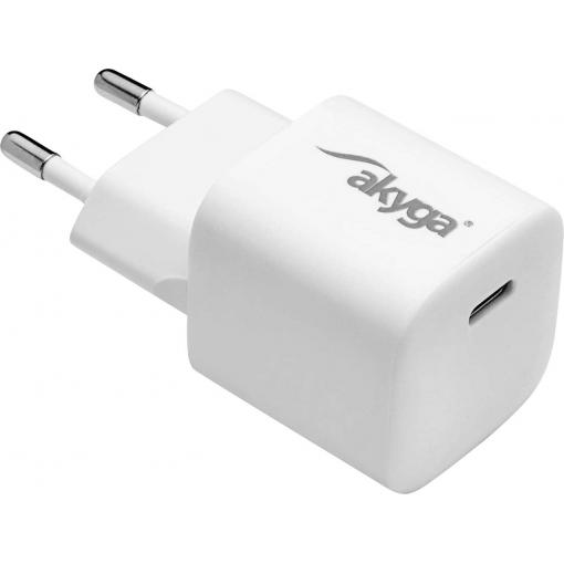 Akyga AK-CH-22 USB nabíječka, 1x USB-C®, 25 W, Dodávka energie, bílá